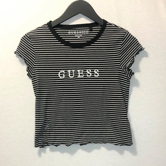 (NEW) GUESS striped t-shirt; ECO collection - Picture 4 of 6